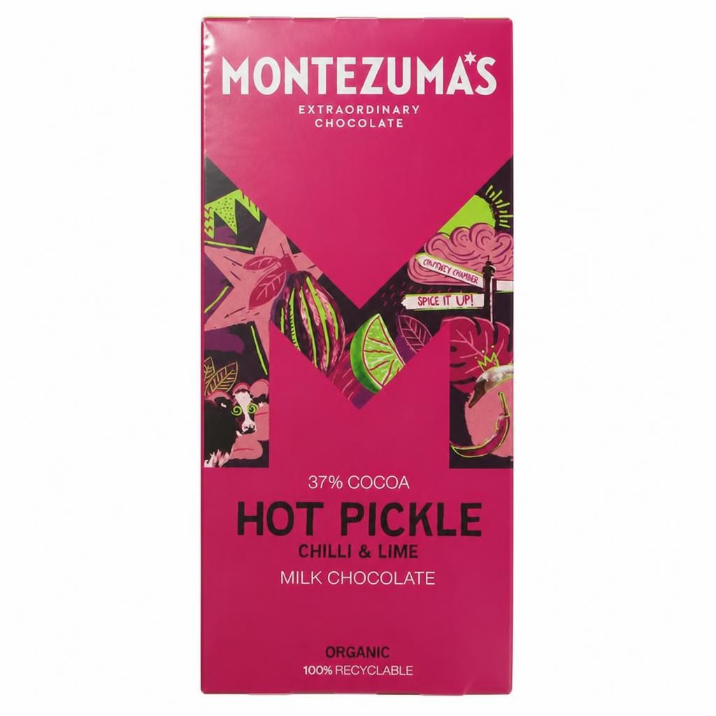 Organic Hot Pickle with Lime & Chilli 90g (Montezuma's)