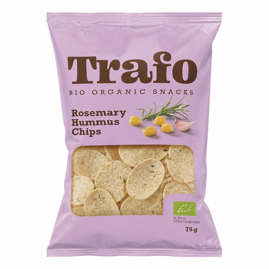 Organic Rosemary Hummus Chips 75g (Trafo)