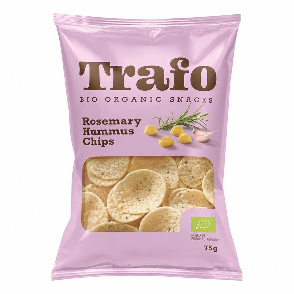Organic Rosemary Hummus Chips 75g (Trafo)