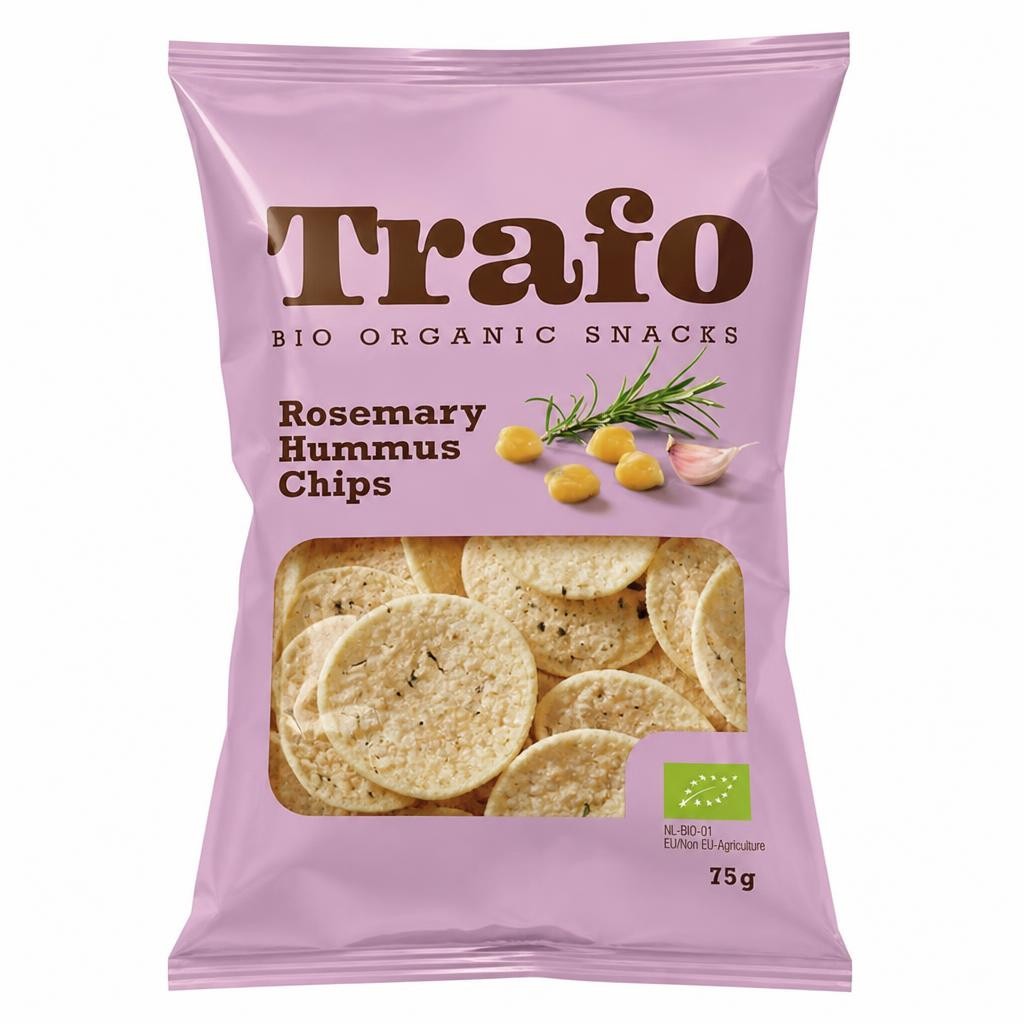Organic Rosemary Hummus Chips 75g (Trafo)