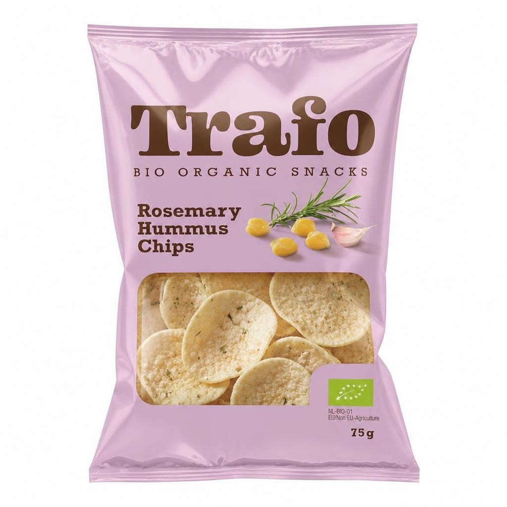 Organic Rosemary Hummus Chips 75g (Trafo)