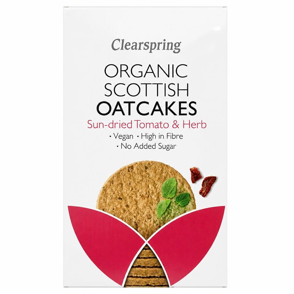 Organic Sun-Dried Tomato & Herb Oatcakes 200g (Clearspring) | Multi