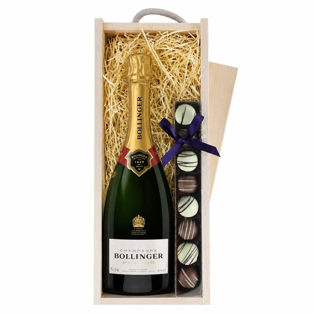 Bollinger Special Cuvee Brut Champagne & Truffles, Wooden Box 75cl 12% abv