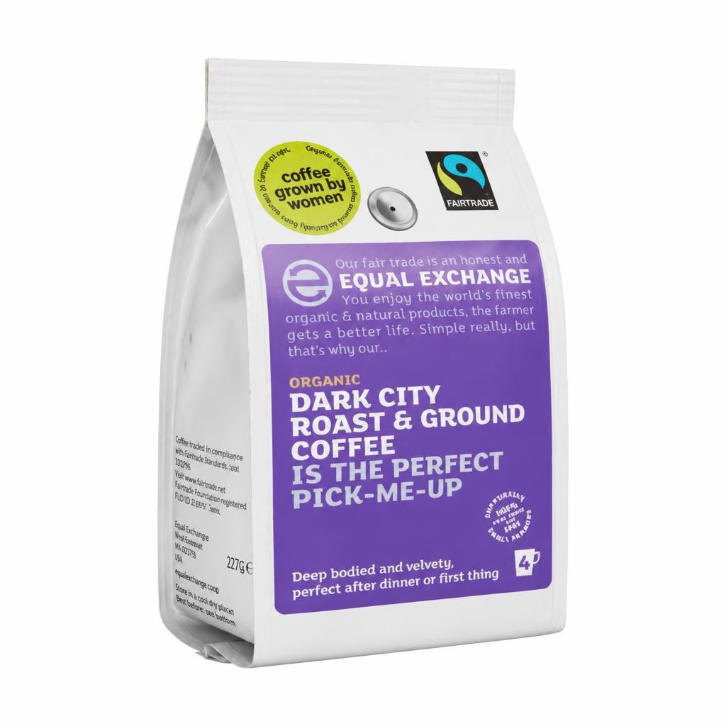 Dark City Roast & Ground Coffee, Organic 227g (Equal Exchange)