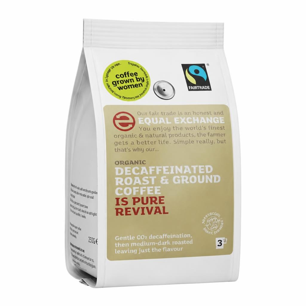 Organic Decaffeinated Fresh Ground Coffee 200g (Equal Exchange)
