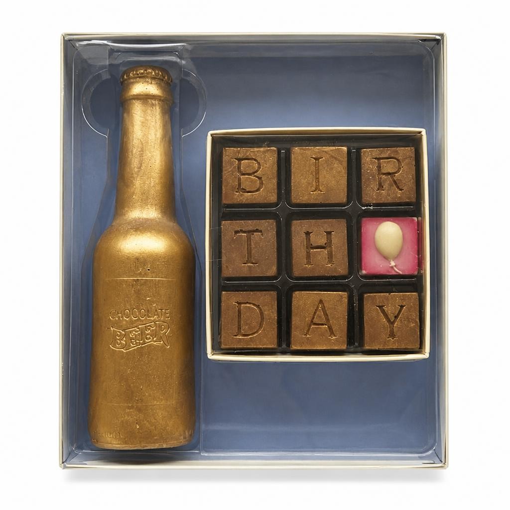 Chocolate Birthday And Beer Gift Box