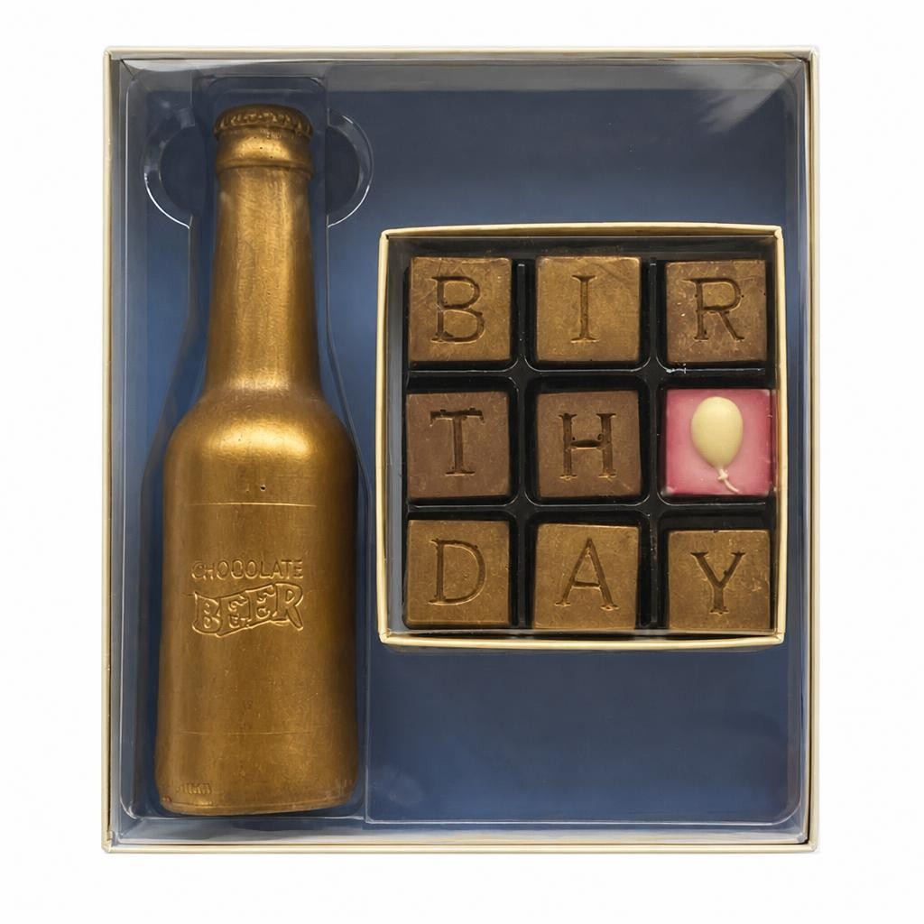 Chocolate Birthday And Beer Gift Box