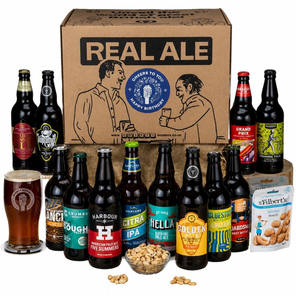 Deluxe British Real Ale Happy Birthday Beer Gift 12x500ml