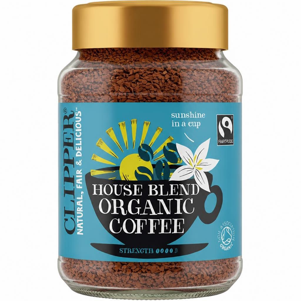 Organic Medium Roast Instant Arabica Coffee 200g (Clipper)