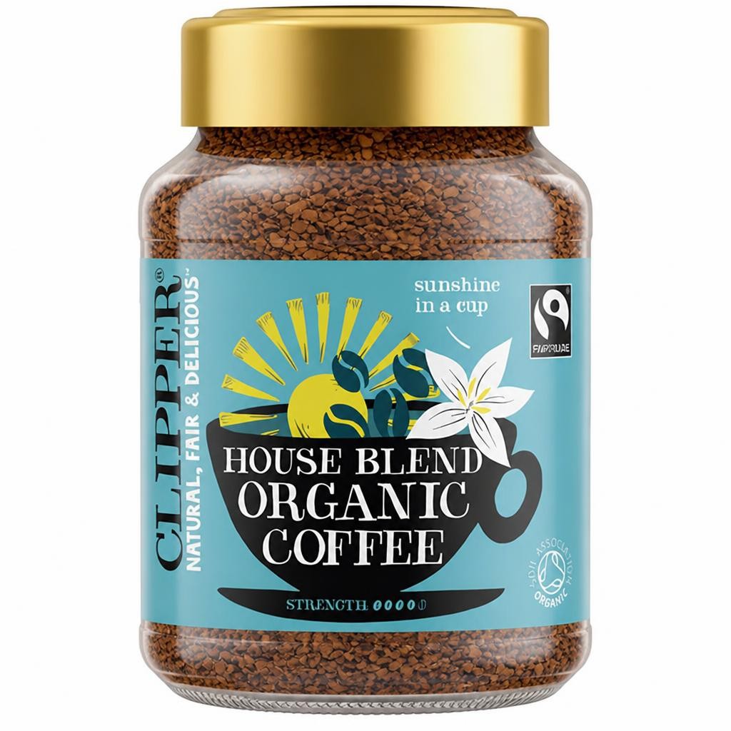 Organic Medium Roast Instant Arabica Coffee 200g (Clipper)