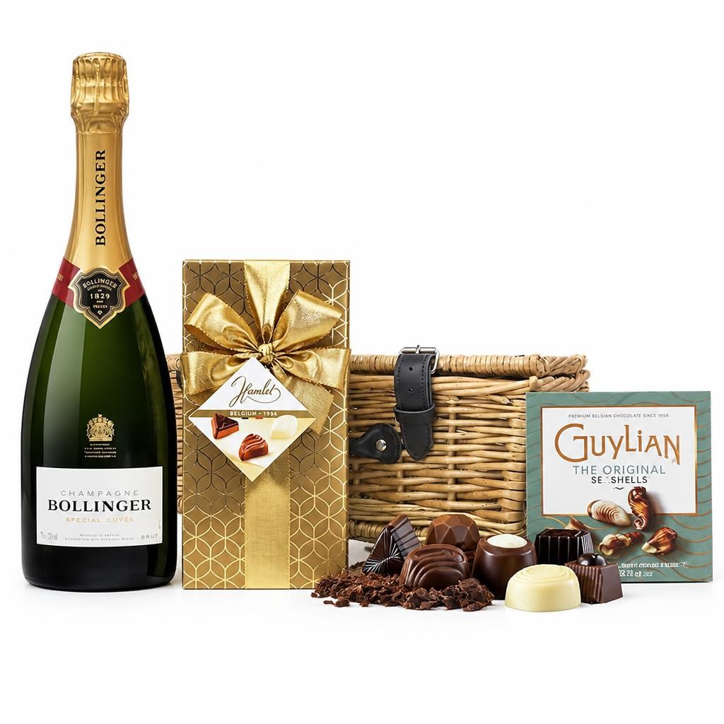 Bollinger Special Cuvee Brut Champagne and Chocolates Hamper 75cl 12% abv