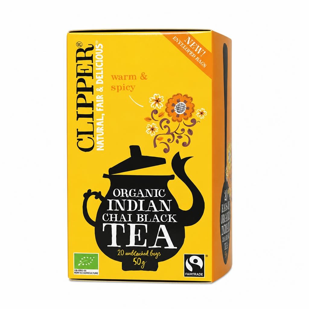 Organic Indian Chai Black Tea 20 Bags (Clipper) | Multi