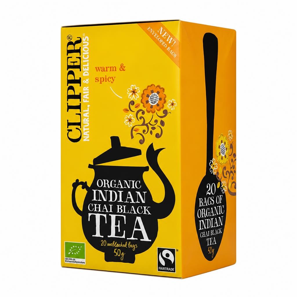 Organic Indian Chai Black Tea 20 Bags (Clipper) | Multi