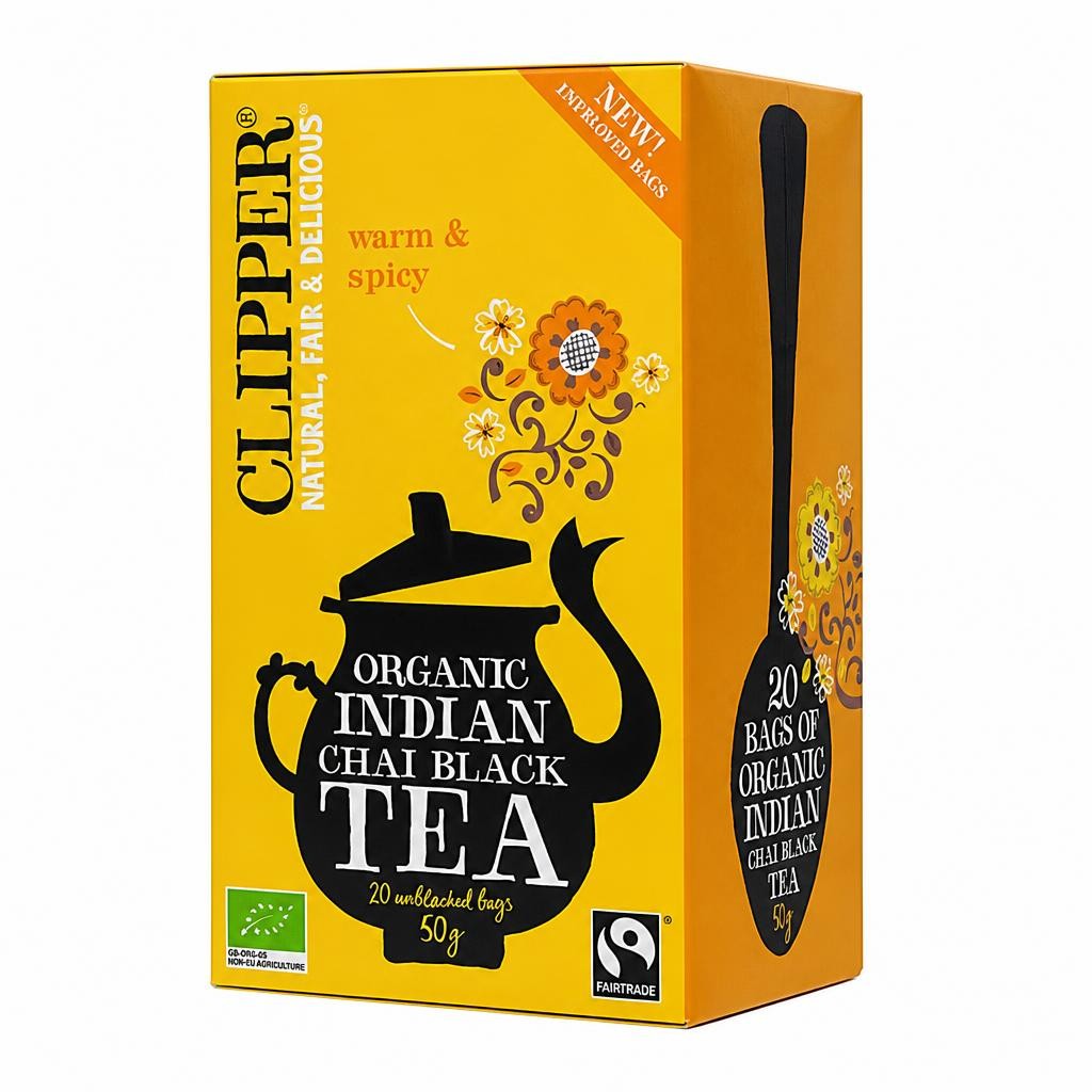 Organic Indian Chai Black Tea 20 Bags (Clipper) | Multi