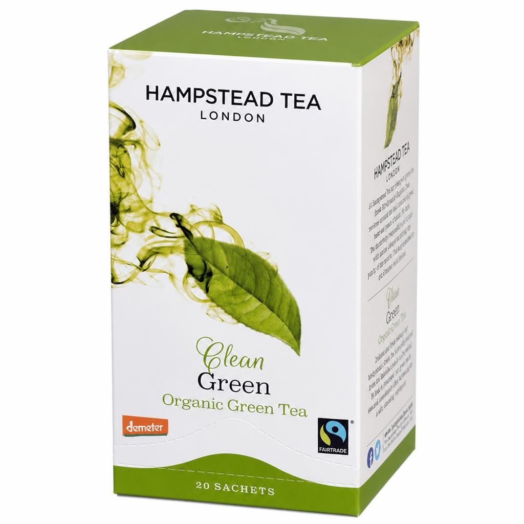 Organic Green Tea 20 Sachets 40g (Hampstead Tea) | Multi