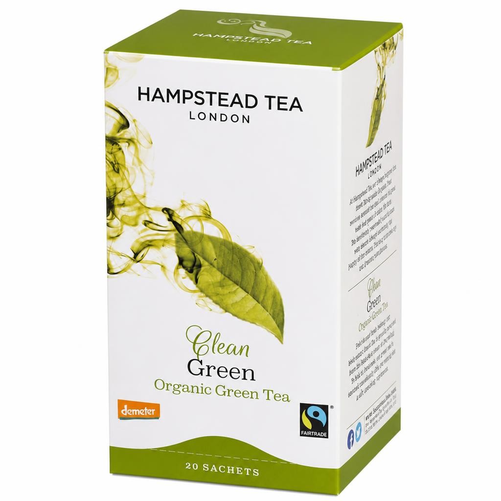 Organic Green Tea 20 Sachets 40g (Hampstead Tea) | Multi