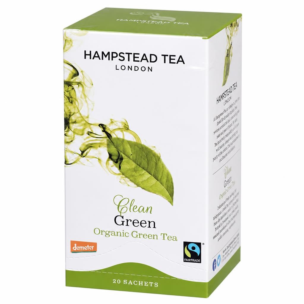 Organic Green Tea 20 Sachets 40g (Hampstead Tea) | Multi
