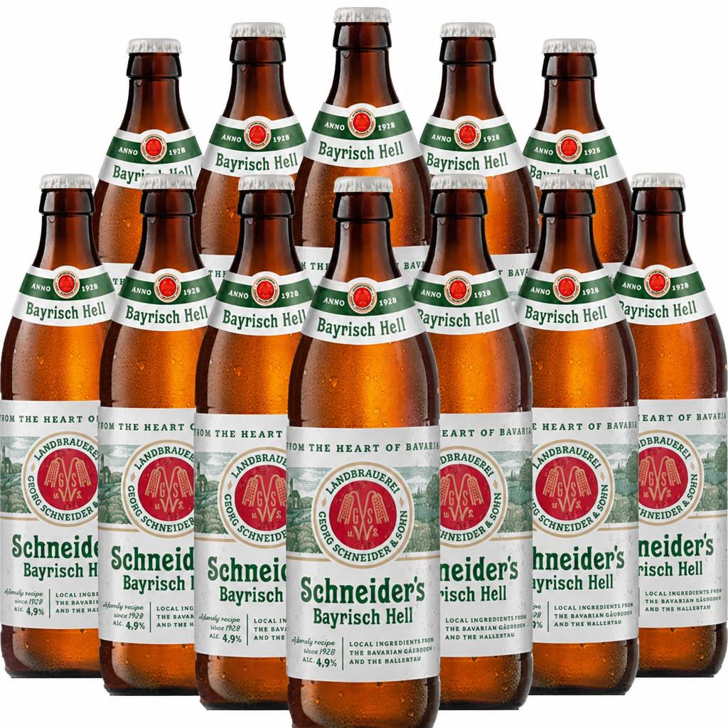 Schneider Weisse Bayrisch Hells German Lager 12 x 500ml