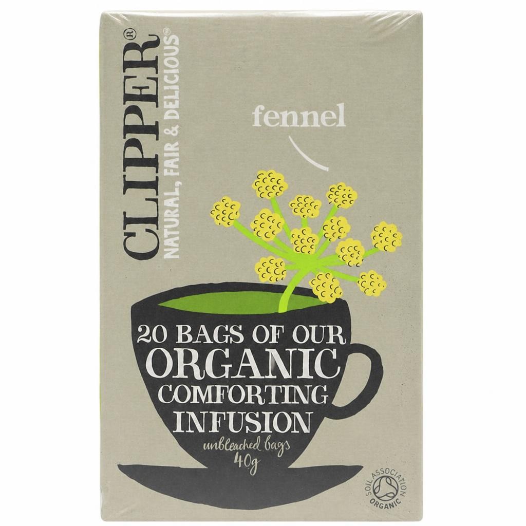 Organic Fennel Tea 20 Bags (Clipper) | Multi