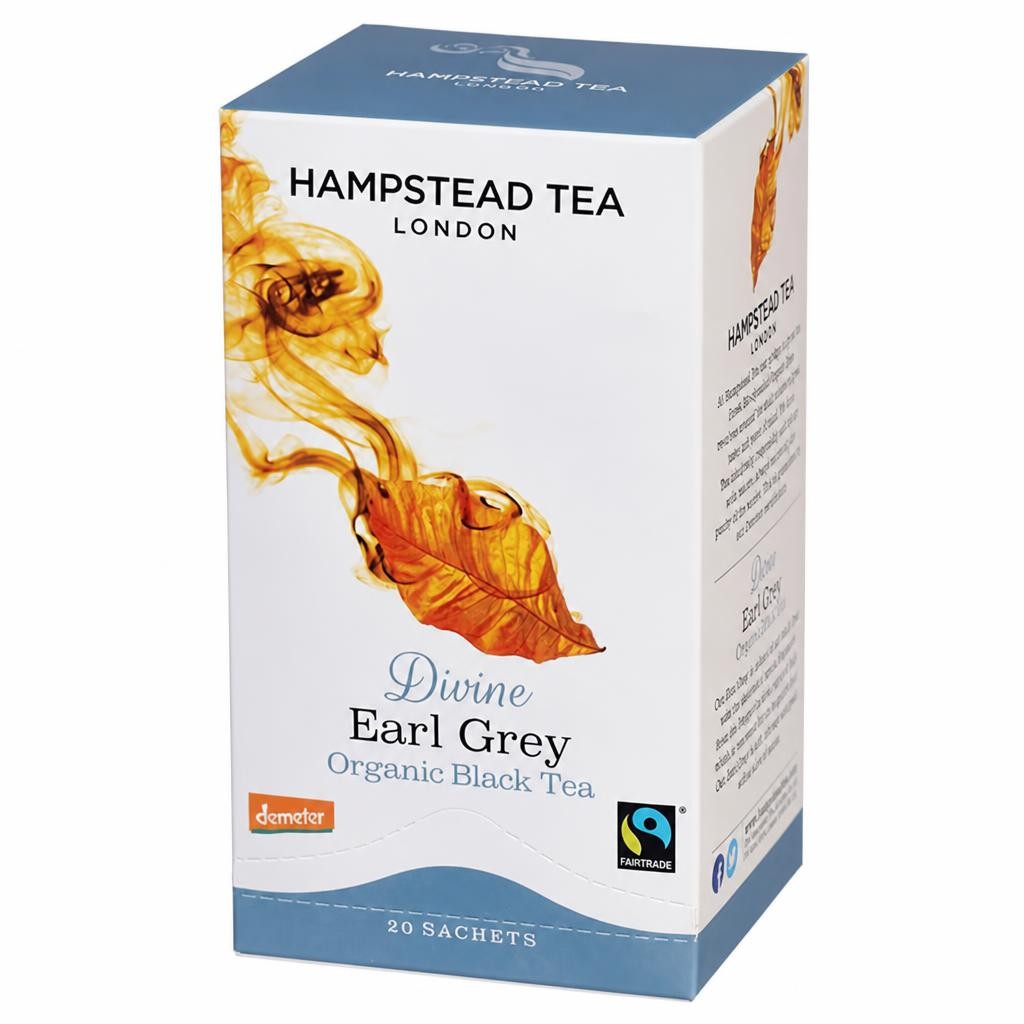 Organic Earl Grey Tea 20 Sachets 40g (Hampstead Tea) | Multi