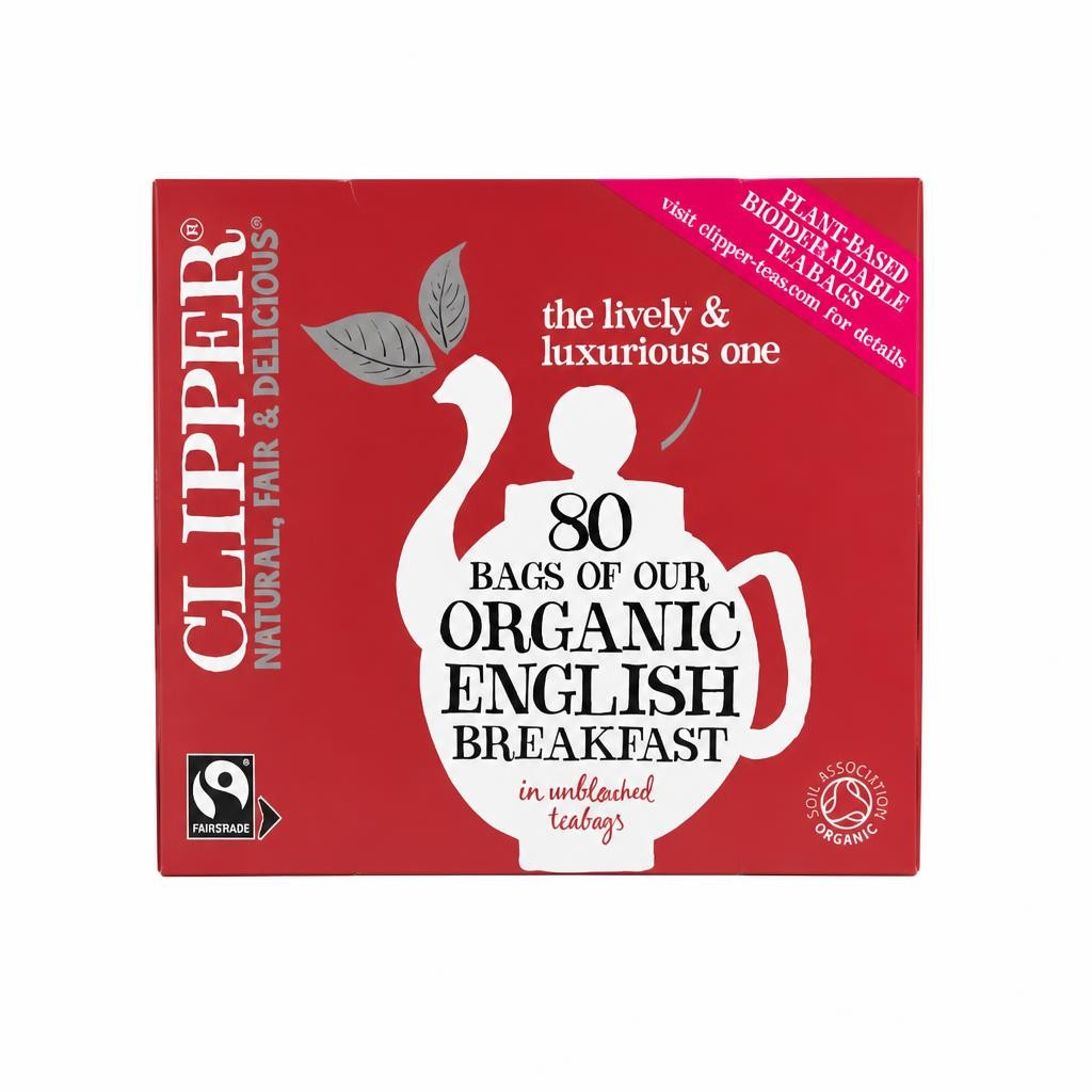 Organic Fairtrade English Breakfast Tea 80 Bags (Clipper) | Multi