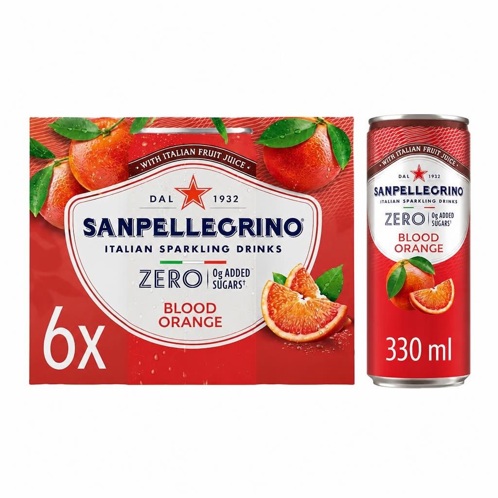 San Pellegrino Sparkling Zero Blood Orange 6x330ml