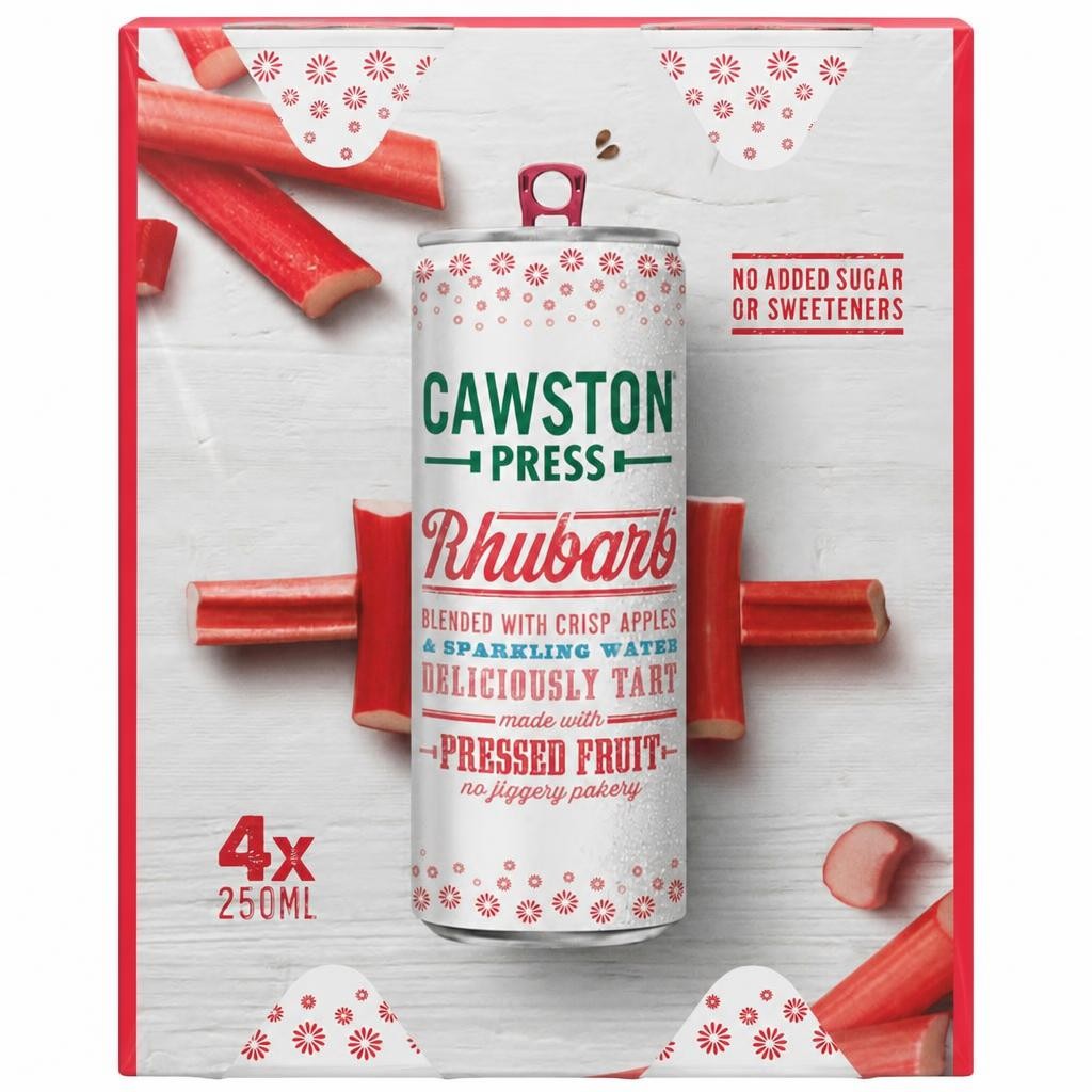 Cawston Press Rhubarb Drink 4 x 250ml