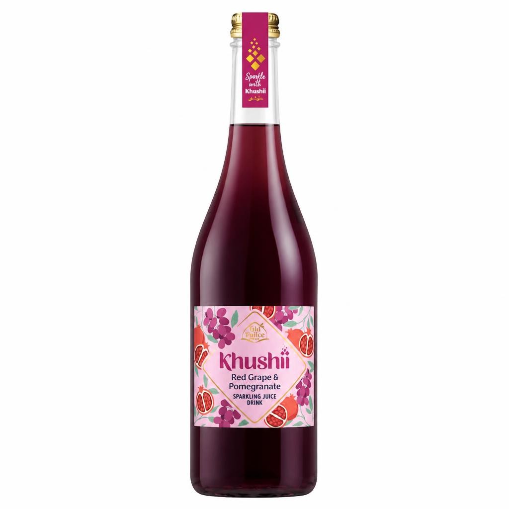 Isla Delice Khushii Red Grape & Pomegranate Sparkling Juice Drink 750ml