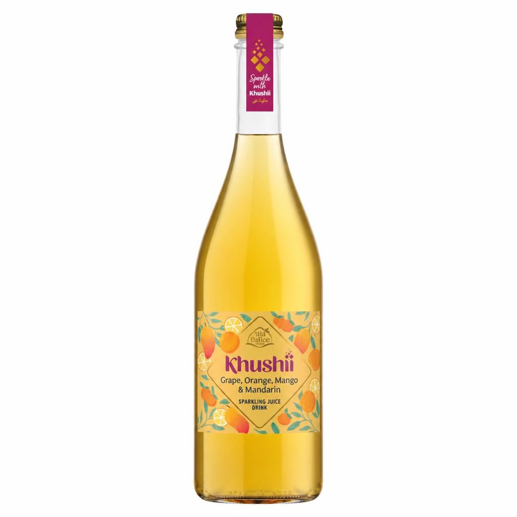 Isla Delice Khushii Grape Orange Mango & Mandarin Sparkling Juice Drink 750ml