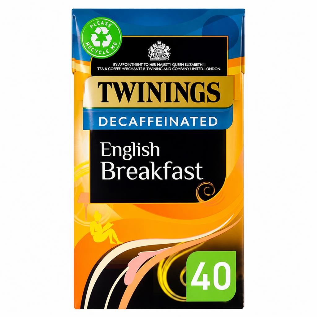 Twinings English Breakfast Decaffeinated 40 Tea Bags 109g