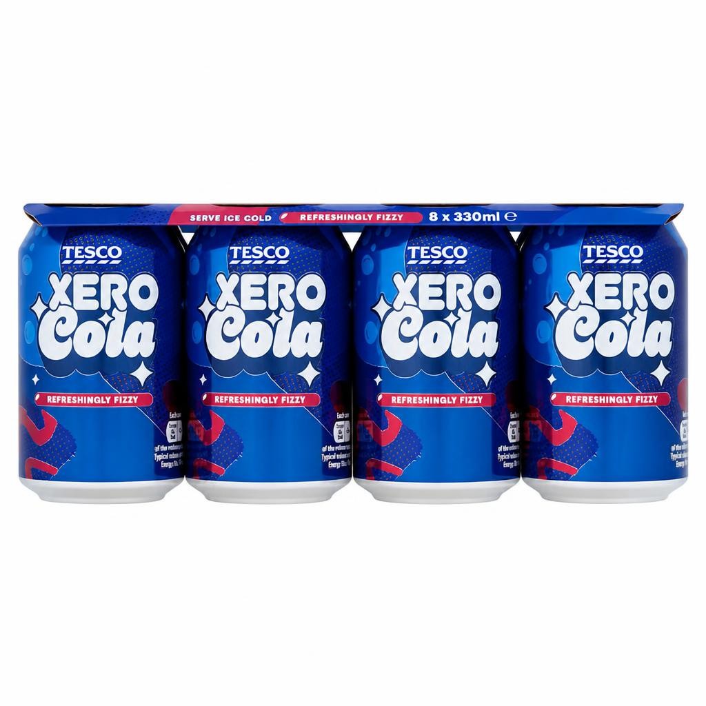 Tesco Xero Cola 8x330ml
