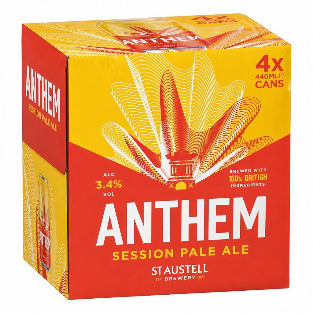 St Austell Brewery Anthem Session Pale Ale 3.4% 4x440ml