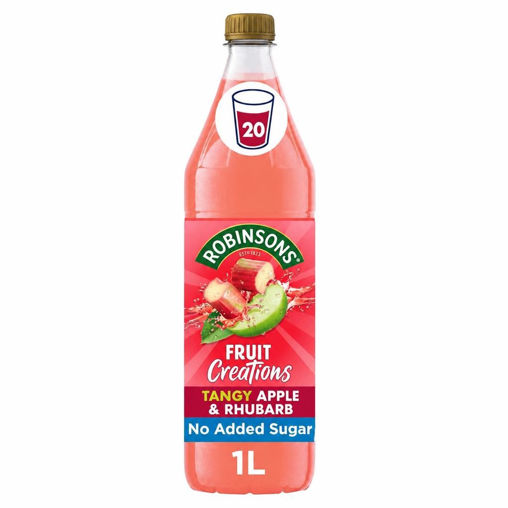 Robinsons Fruit Creations Apple & Rhubarb Squash 1L