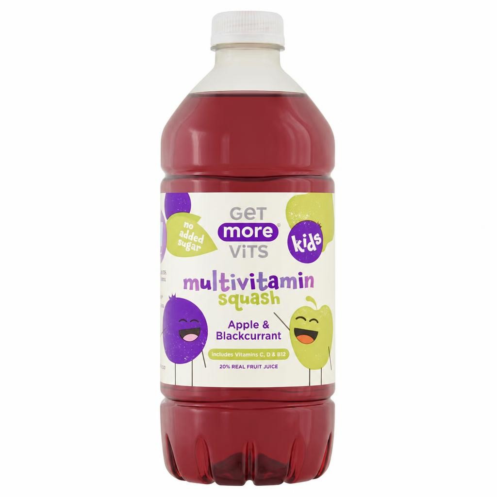 Get More Vits Kids Multivitamin Squash Apple & Blackcurrant 750ml