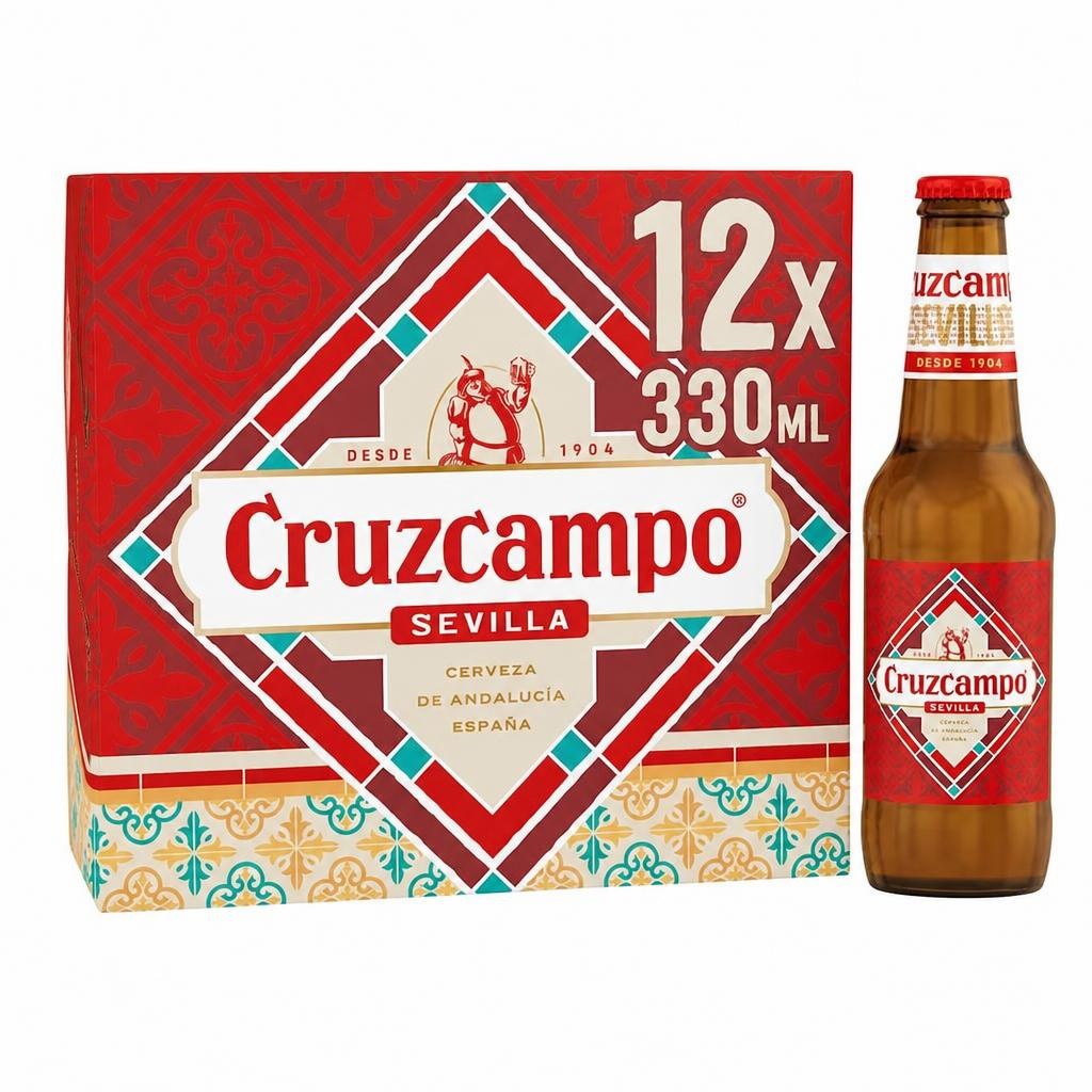 Cruzcampo Sevilla Lager Beer Bottle 12x330ml