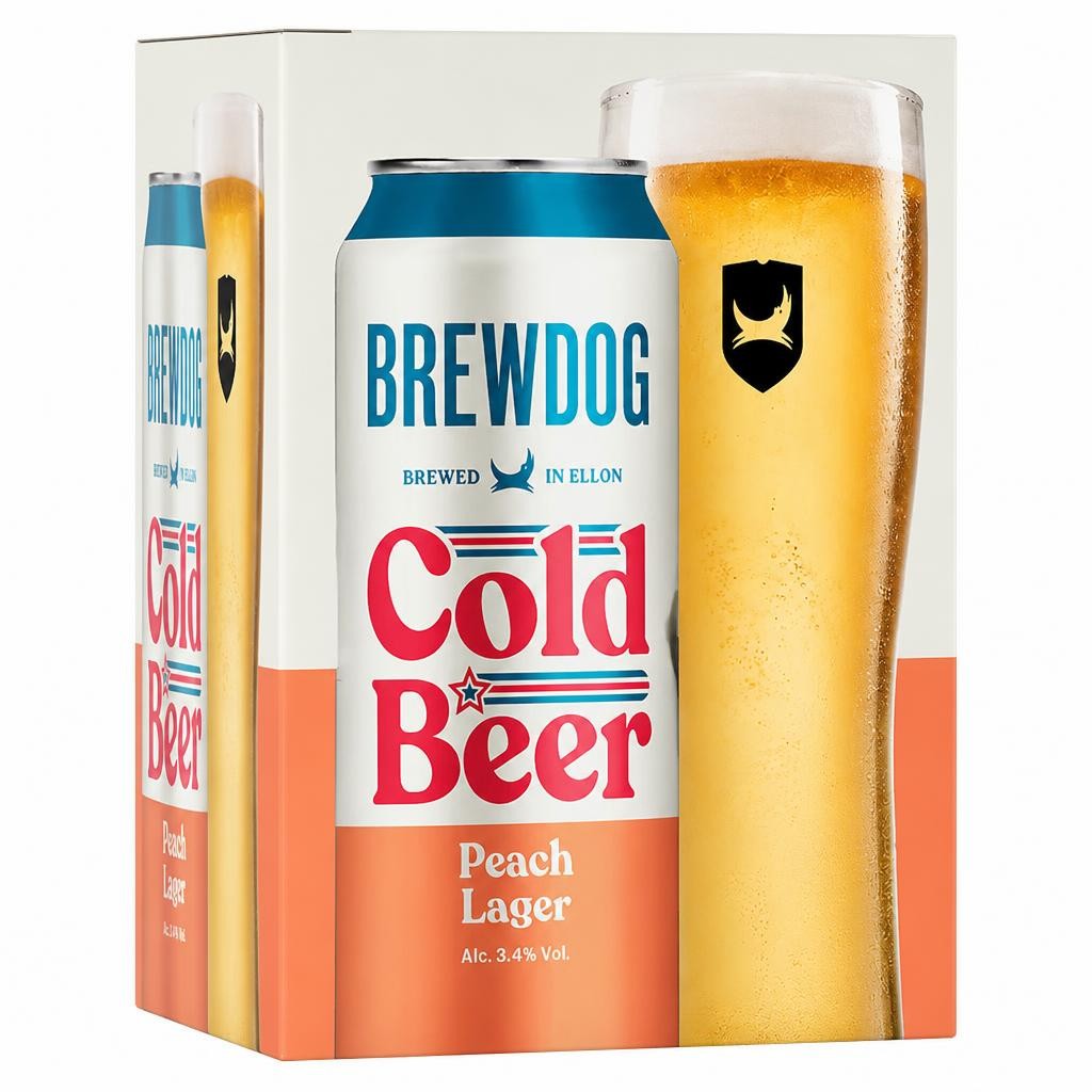 BrewDog Cold Beer Peach Lager 4 x440ml