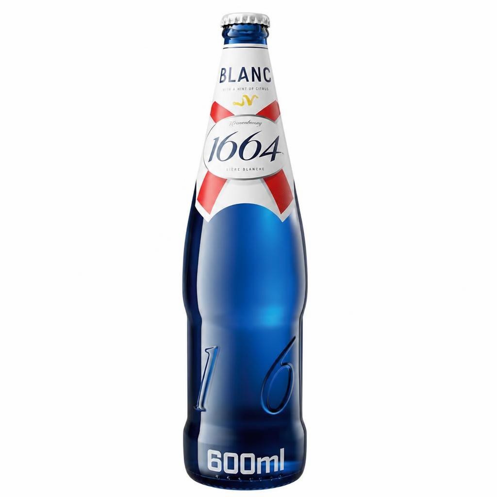 Kronenbourg 1664 Blanc Premium Lager Beer Bottle 600ml
