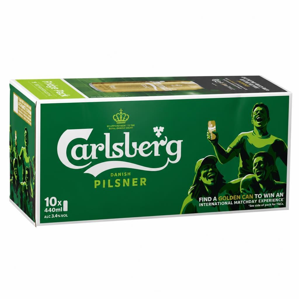 Carlsberg Pilsner Lager Beer Can 10x440ml
