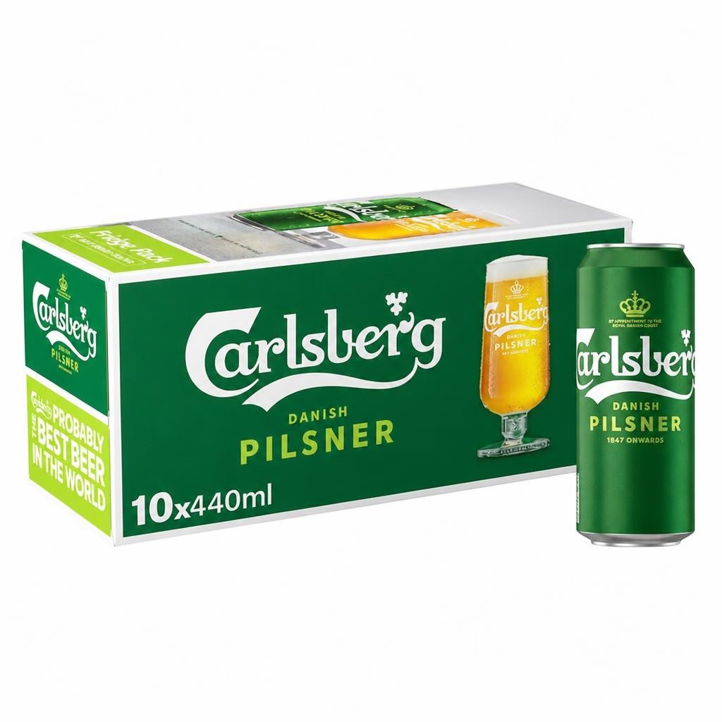 Carlsberg Pilsner Lager Beer Can 10x440ml