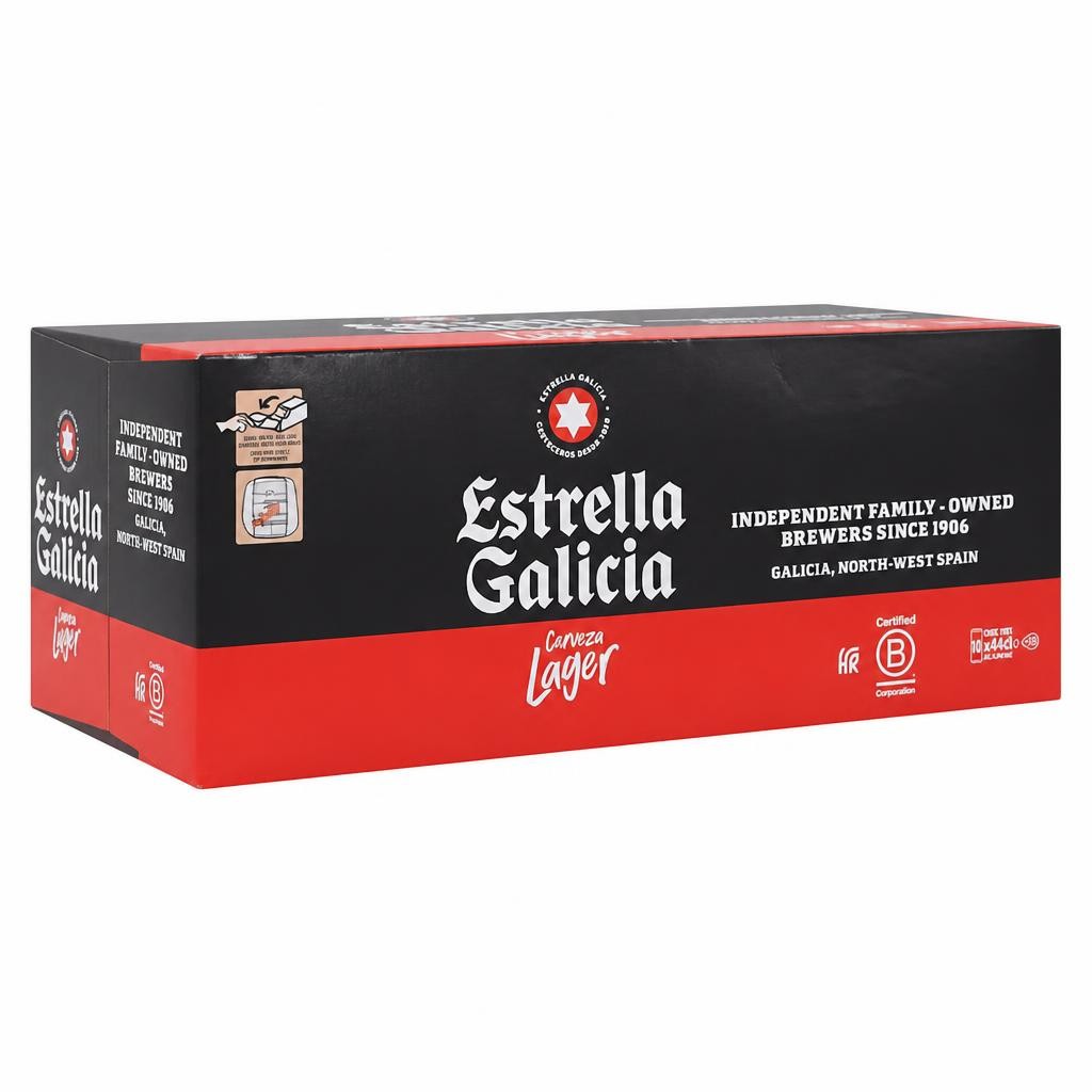 Estrella Galicia Premium Spanish Lager 10x440ml Cans