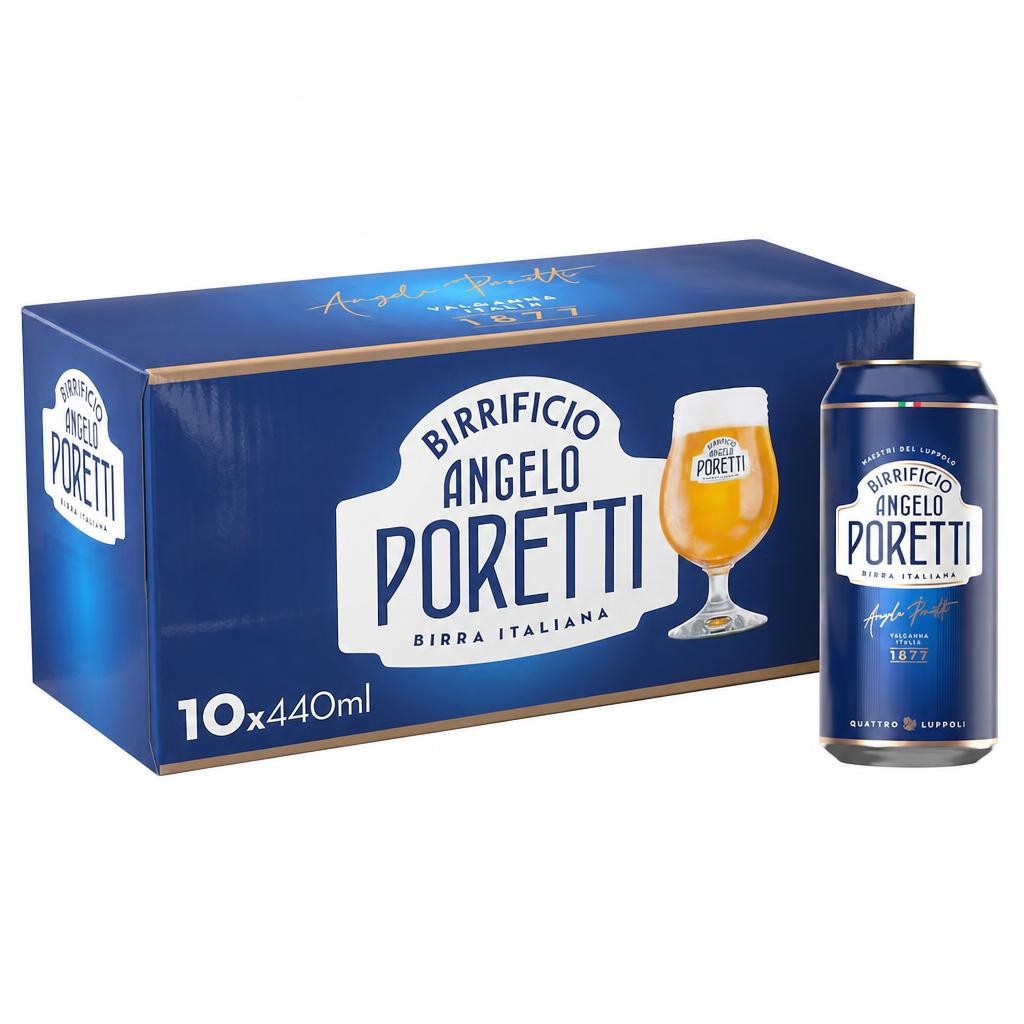 Angelo Poretti Premium Italian Lager Beer Can 10x440ml