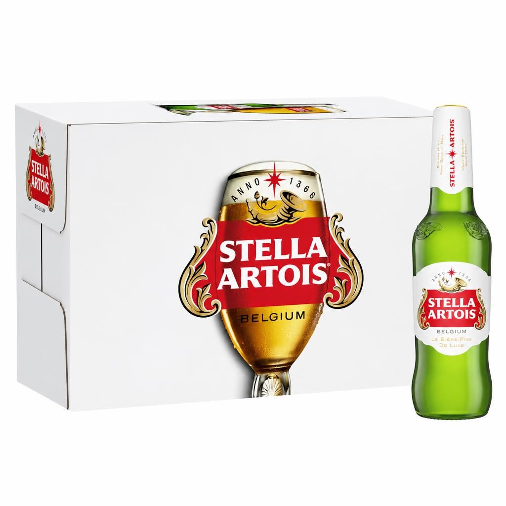 Stella Artois Belgium Premium Lager Beer Bottles 18 x 330ml
