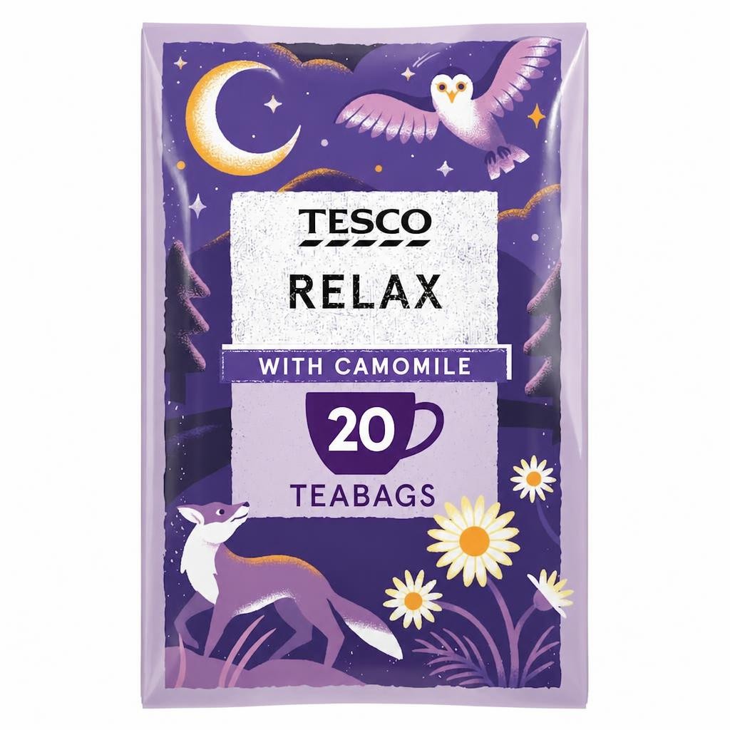 Tesco Relax Camomile & Passionflower 20 Herbal Tea Bags 40g