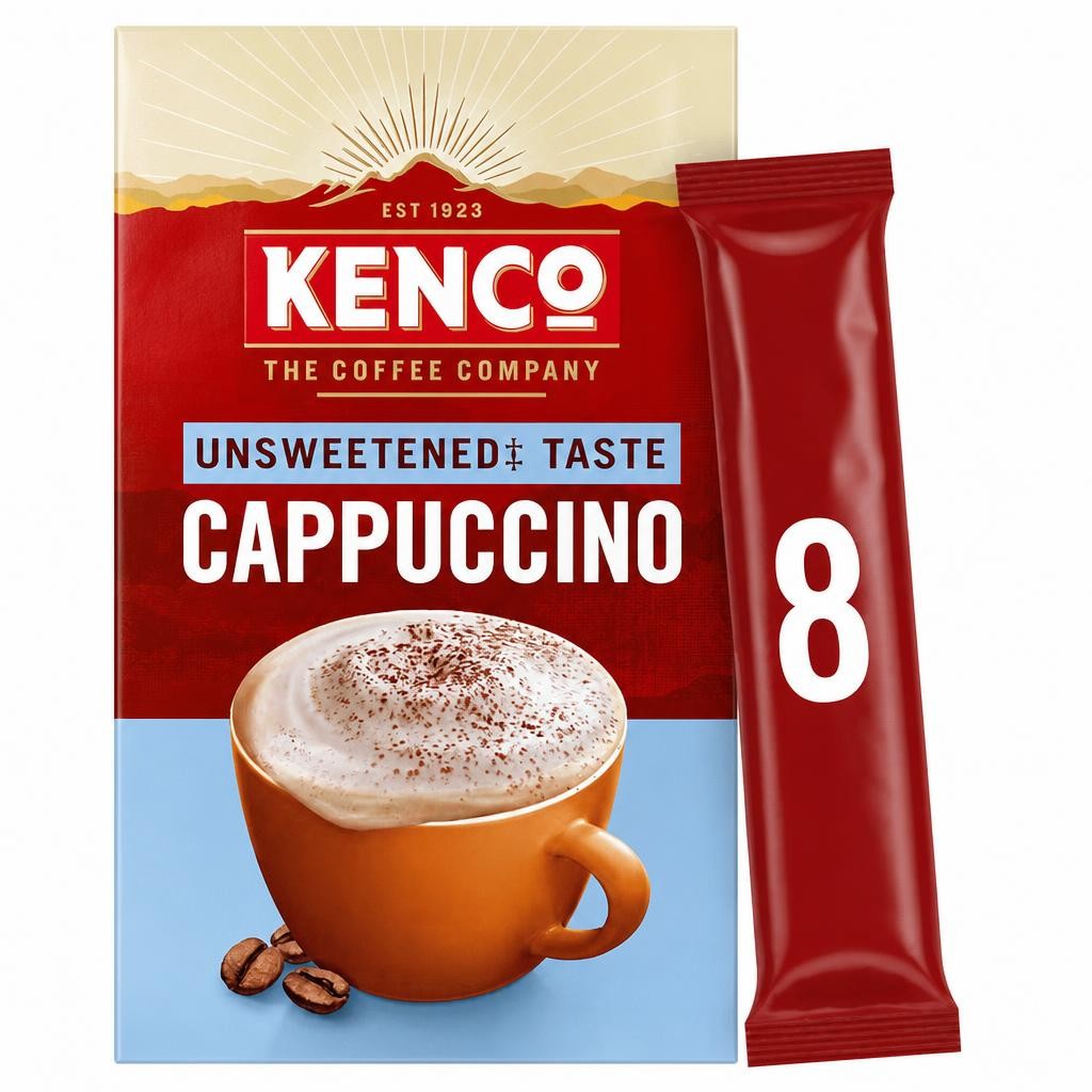 Kenco Unsweetened Taste Cappuccino 8 Sachets 88.8g