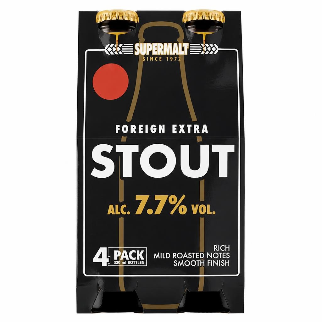 SUPERMALT STOUT 4X330ML.