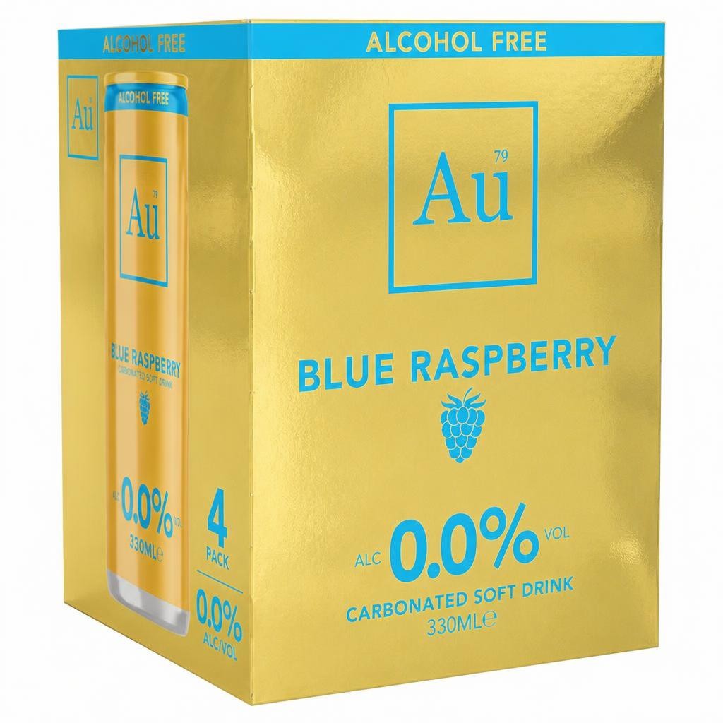 AU Blue Raspberry Carbonated Soft Drink 330ml