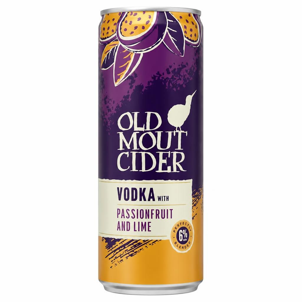 Old Mout Vodka Passionfruit & Lime Cider Cocktail Can 330ml