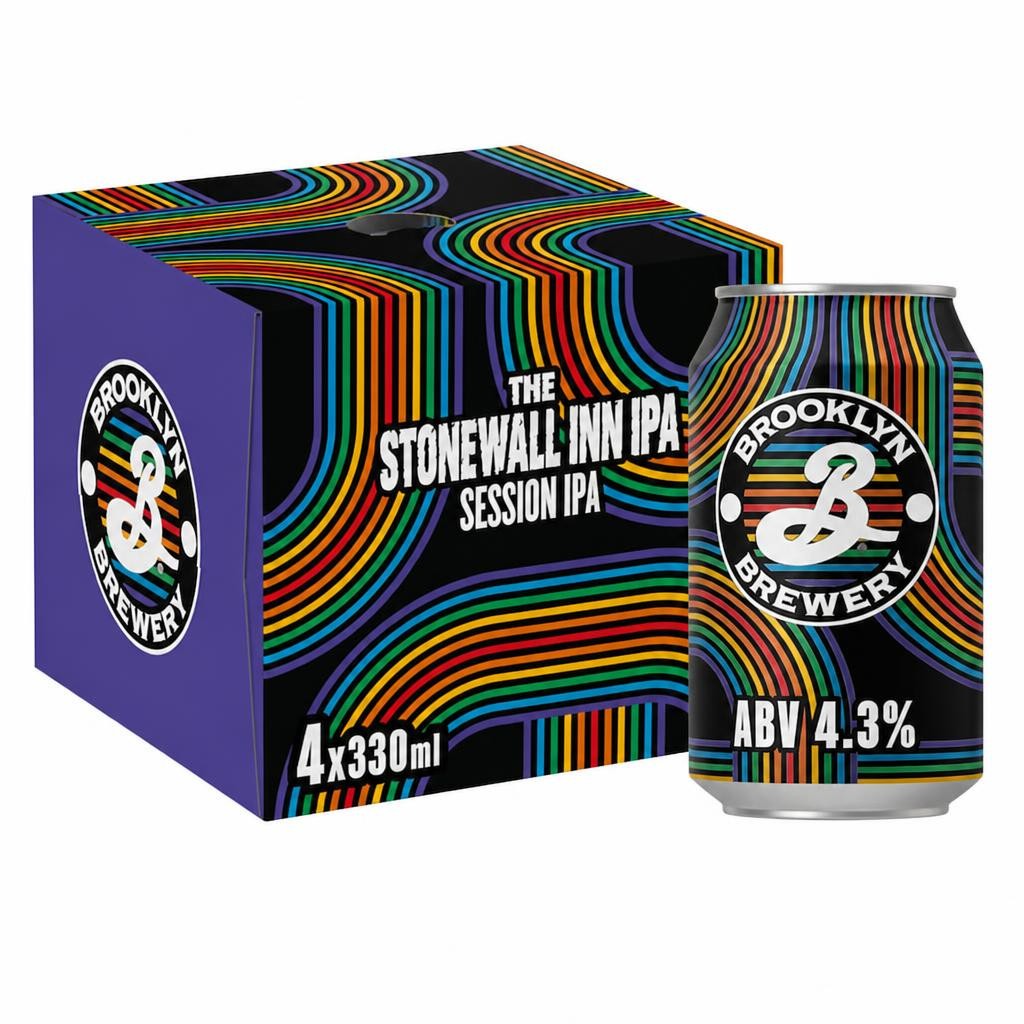 Brooklyn Brewery Stonewall Inn Session IPA 4.3% Beer Cans 4x330ml