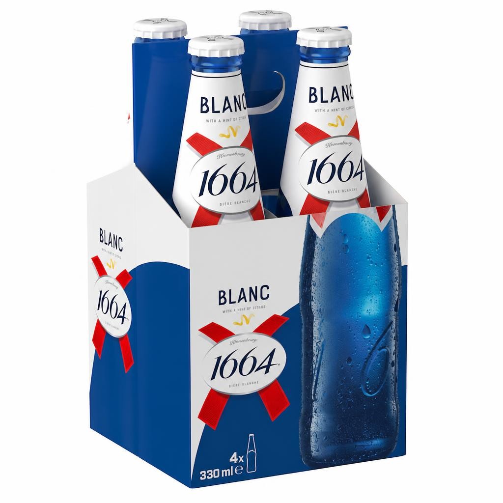 Kronenbourg 1664 Blanc Citrus Flavoured Beer Bottles 4x330ml