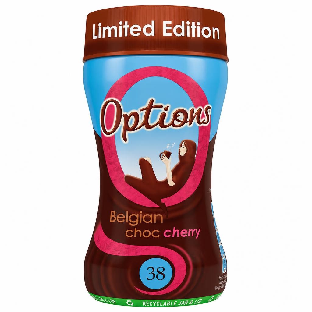 Options Limited Edition Belgian Chocolate Cherry Hot Chocolate 220g